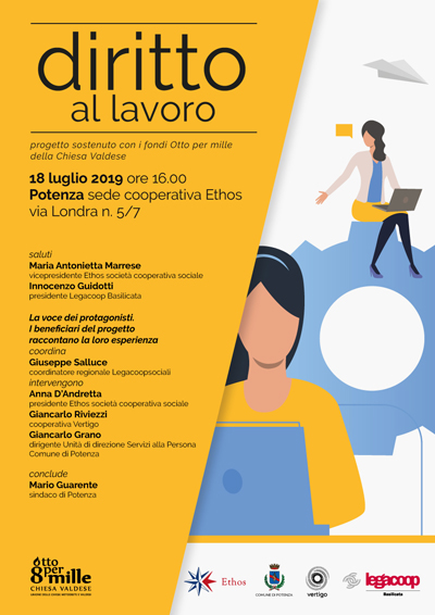 Diritto al lavoro, evento finale. Locandina